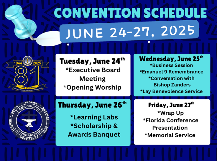 CONVENTION SCHEDULE...